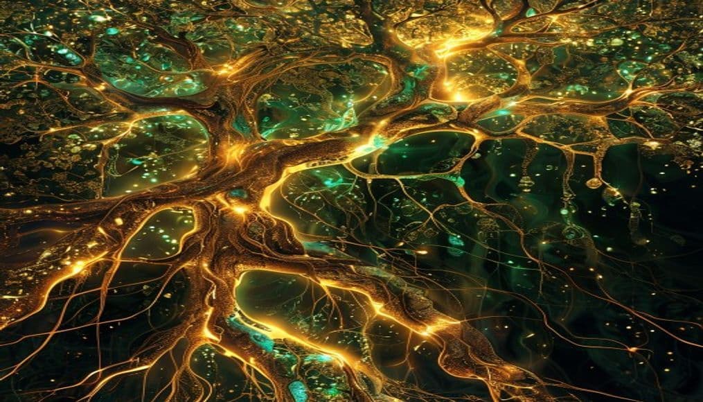 Root network — the body nourishing itself through its many threads.