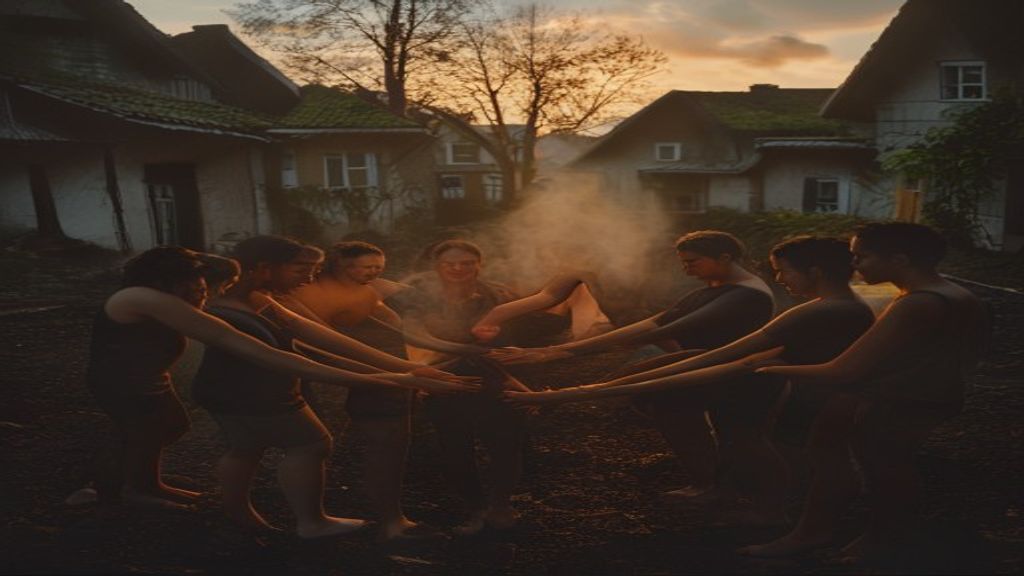 Heartbeat circle at dawn